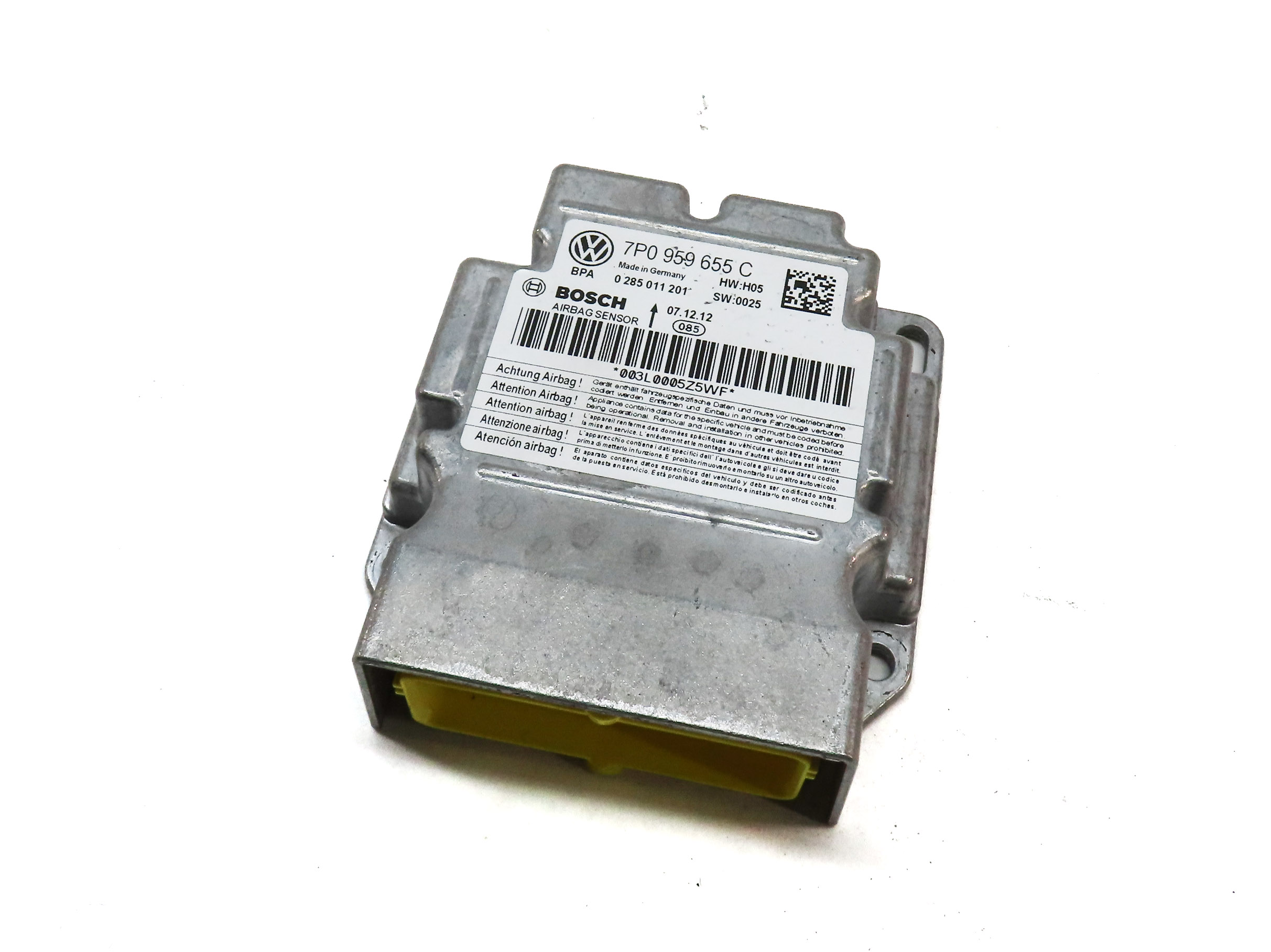 2011-2014 PORSCHE CAYENNE (958) SRS BAG CONTROL MODULE — exact item pictured